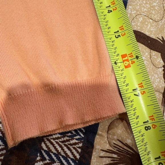 Peach J Crew Cardigan with Ruffle Detail down the front women’s small - Picture 9 of 9